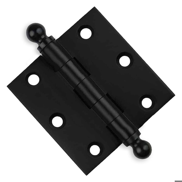 Embassy 3 x 3 Solid Brass Hinge, Flat Black Finish with Ball Tips 3030US19AB-1